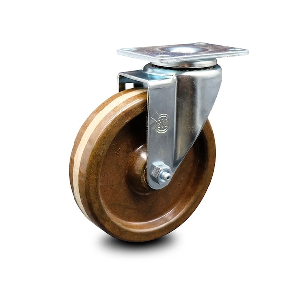 5 Inch High Temp Phenolic Wheel Swivel Top Plate Caster